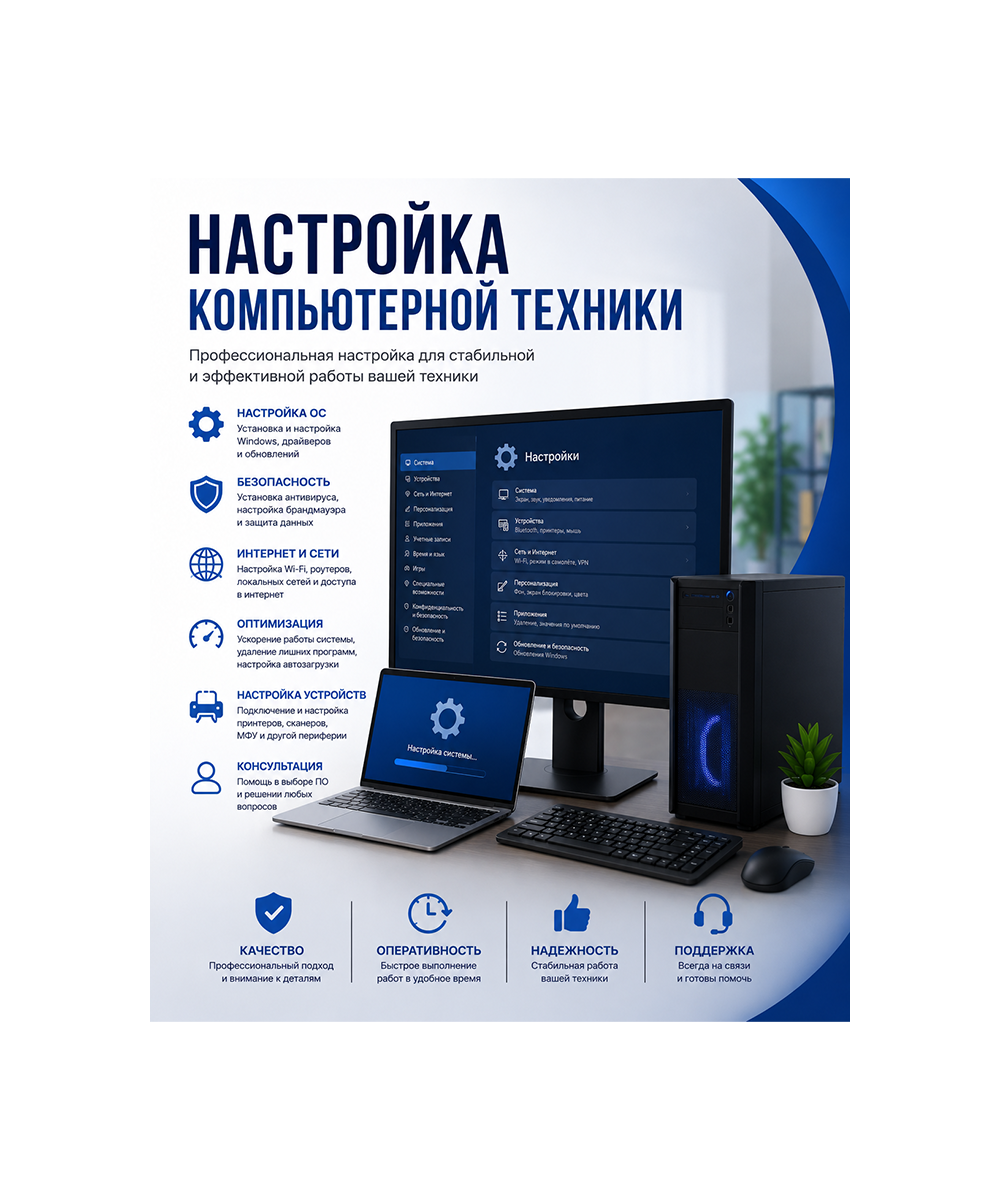 Настройка компьютерной техники